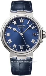 Breguet Marine 5517TI/Y1/9ZU 40mm Titanium Blue