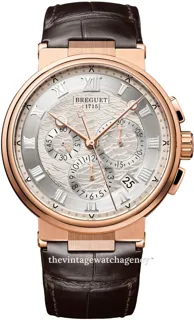 Breguet Marine 5527BR/12/9WV 42.5mm Rose gold Silver