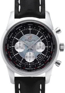 Breitling Transocean Chronograph AB0510U4-BB62-441X-A20BA.1 46mm Stainless steel Black