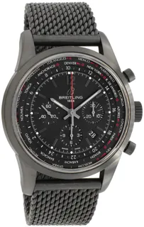 Breitling Transocean Unitime Pilot MB0510U6 46mm Stainless steel and PVD Black