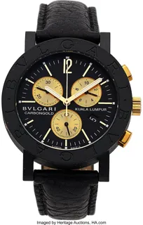 Bulgari Carbongold 38mm Carbon fiber Black and Golden