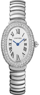 Cartier Baignoire WJBA0020 31.4mm White gold and Diamond Silver