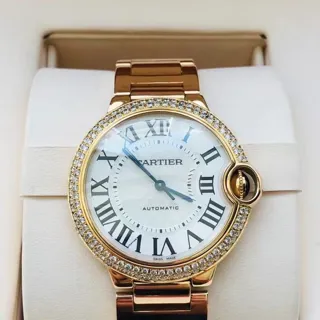 Cartier Ballon Bleu 36mm W69004Z2 36mm Rose gold Silver