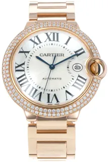 Cartier Ballon Bleu 42mm Rose Gold$Diamond-set Silver