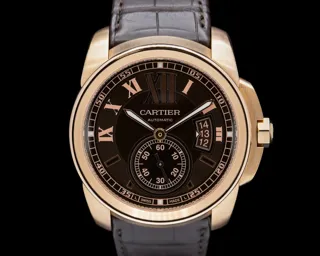 Cartier Calibre de Cartier W7100007 42mm Rose gold Brown