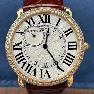 Cartier Ronde Louis Cartier WR007001 42mm Rose gold Silver