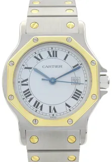 Cartier Santos 2966 29mm K18 Yellow Gold$Stainless Steel White