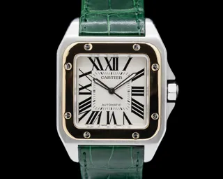 Cartier Santos de Cartier W20072X7 43mm Yellow gold and Stainless steel Silver