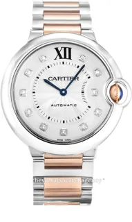 Cartier Ballon Blue WE902031 Rose gold and Stainless steel Silver