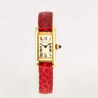 Cartier Tank Elongated Small model DV0871-1 18k yellow gold Cream