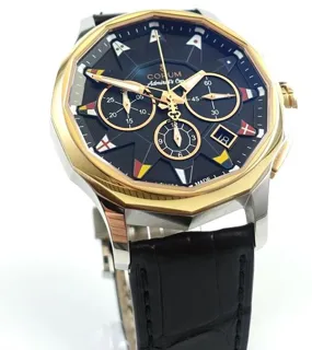 Corum Admiral's Cup Legend 42 984.101.24/0F02 AN11 42mm Yellow gold and Stainless steel Black