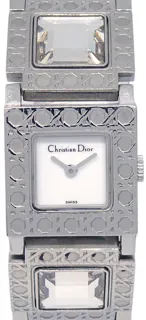 Dior La Parisienne D60-109 25mm Silver plated$Rhinestone Silver