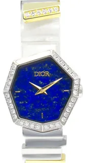 Dior Gem Dior Diamond Lapis Lazuli CD18112X1003 24.5mm K18 (Yellow Gold)$Stainless Steel Blue