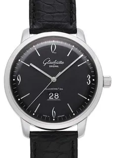 Glashütte Sixties Panorama Date 2-39-47-03-02-04 42mm Stainless steel Black