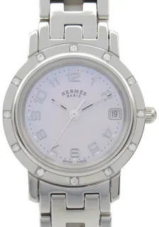 Hermès Clipper CL4.230 Stainless steel White shell