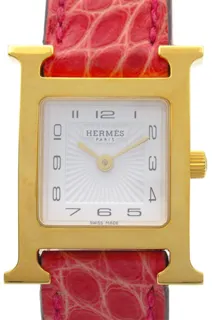 Hermès H watch HH1.201 Gold-plated White