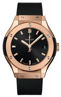 Hublot Classic Fusion Quartz 581.OX.1480.RX 33mm Rose gold Black