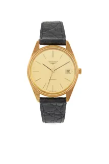 Longines 35mm 18k yellow gold