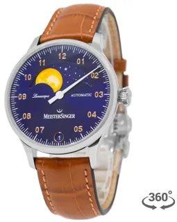 MeisterSinger Lunascope LS908G 40mm Stainless steel Blue and Golden