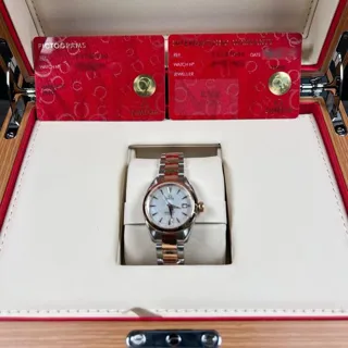 Omega Aqua Terra 2373.70.00 29mm Stainless steel and Red gold White