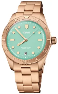 Oris Divers 01 733 7771 3157-07 8 19 15 Bronze Green