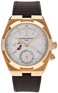 Vacheron Constantin Overseas Dual Time 7900V/000R-B336 41mm Rose gold Silver