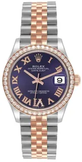 Rolex Datejust 31 278381RBR Rose gold and Stainless steel Aubergine