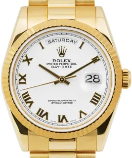 Rolex Day-Date 118238 18k yellow gold White