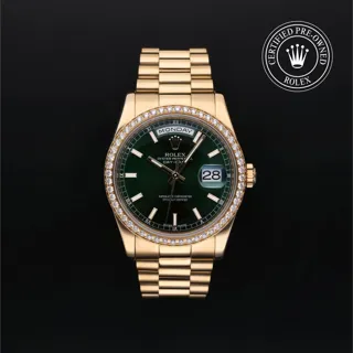 Rolex Day-Date 118348-0018 36mm Yellow gold Champagne