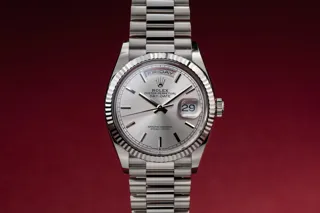 Rolex Day-Date 128239 36mm White gold Silver