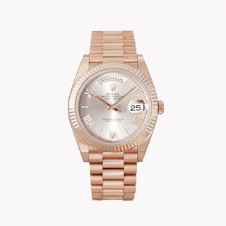 Rolex Day-Date 228235 40mm Rose Gold$18k rose gold Gray