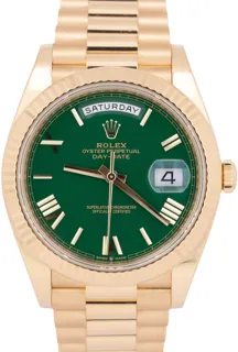 Rolex Day-Date 40 228238 40mm Yellow gold Green