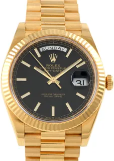 Rolex Day-Date 40 228238 40mm Yellow gold Black