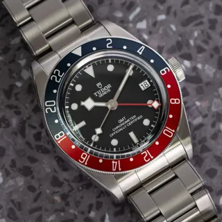 Tudor Heritage Black Bay GMT 41mm Stainless steel Black