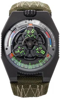 Urwerk UR-100 UR-100V P.02 titanium$stainless steel$gunmetal PVD finish