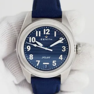 Zenith Pilot 03.4000.3620/51.I003 40mm Stainless steel Blue