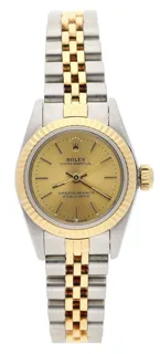 Rolex Oyster Perpetual 67193 Yellow gold and Stainless steel Champagne