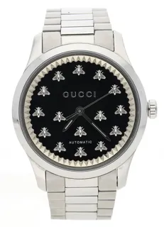 Gucci G-Timeless 126.4 38mm Stainless steel Black