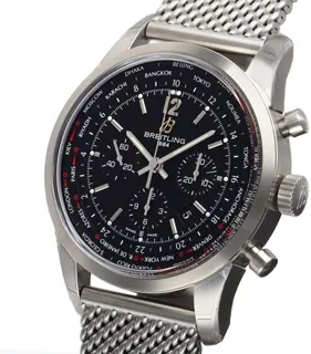 Breitling Transocean Unitime Pilot AB0510U6/BC26 46mm Stainless steel Black