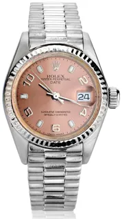 Rolex Oyster Perpetual "Datejust" 6917 18k white gold salmon