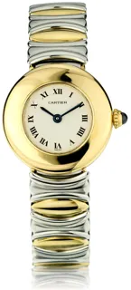 Cartier Baignoire 8057908C 24mm Yellow Gold$Stainless Steel White