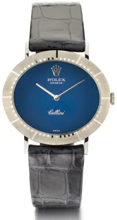 Rolex Cellini 4081 18k white gold dark teal vignette