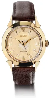 Rolex Precision 10605 35mm 9kt solid rose gold$steel Cream