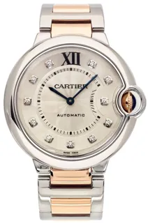 Cartier Ballon Bleu WE902031 36mm Rose gold and Stainless steel Silver