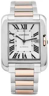 Cartier Tank Anglaise w5310006 47mm 18kt pink gold$stainless steel Silver