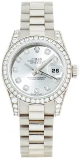 Rolex President 179159 26mm 18kt white gold$diamonds light grey