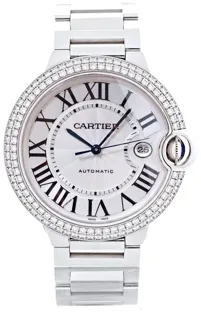 Cartier Ballon Bleu WE9009Z3 42mm 18kt white gold$diamonds Silver