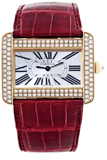 Cartier Tank Divan 2602 38mm 18kt yellow gold$diamonds Silver