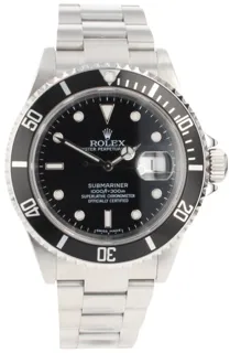 Rolex Submariner 16610 40mm Stainless steel Black