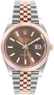 Rolex Datejust 126301-0002 Rose gold and Stainless steel Brown